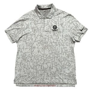 Nike Polo Shirt Mens Size L ADV Tiger Woods Collection Dri-Fit Golf Gray